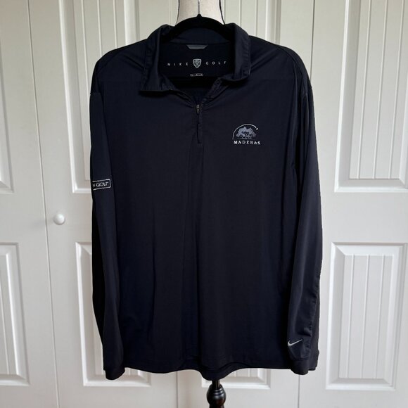 NIKE Golf Men's L Black Maderas Golf Course Troon Performance Dri-Fit Shirt - Picture 3 of 14